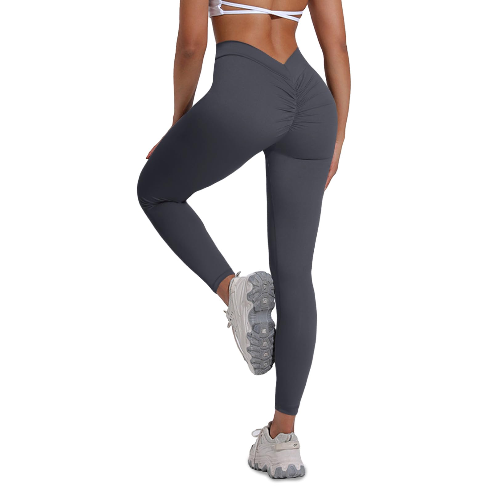 V Cut Leggings Grey – New Fitness USA