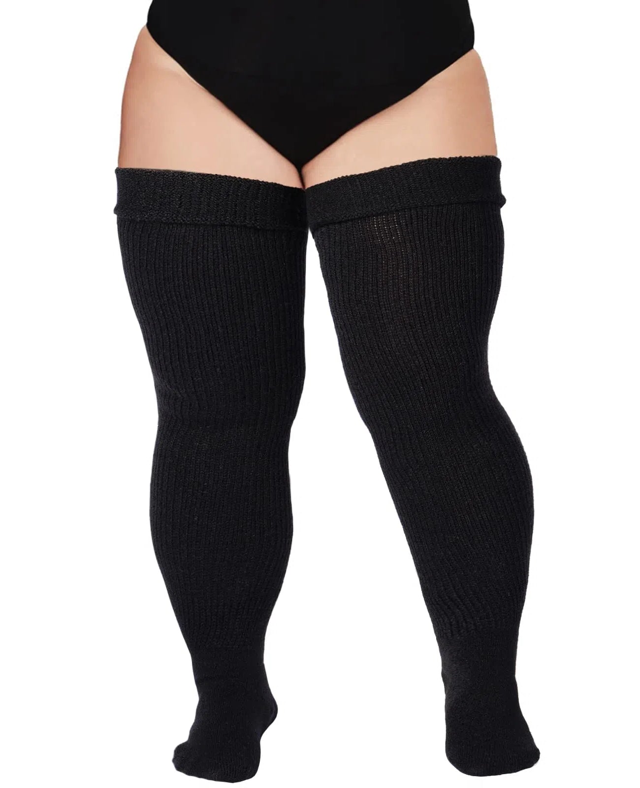 Leather Boots Plus Size Thigh High Sock Boots Suede Thigh High