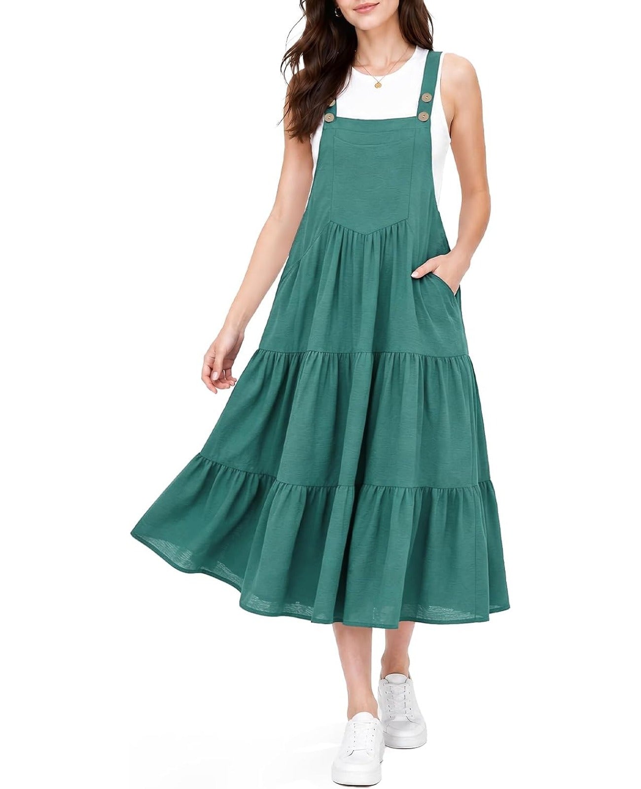 overall midi dress Tiered with Pockets hand knitted Midi Length size:Custom Stitched Mesh Off-Shoulder Mini Dress
