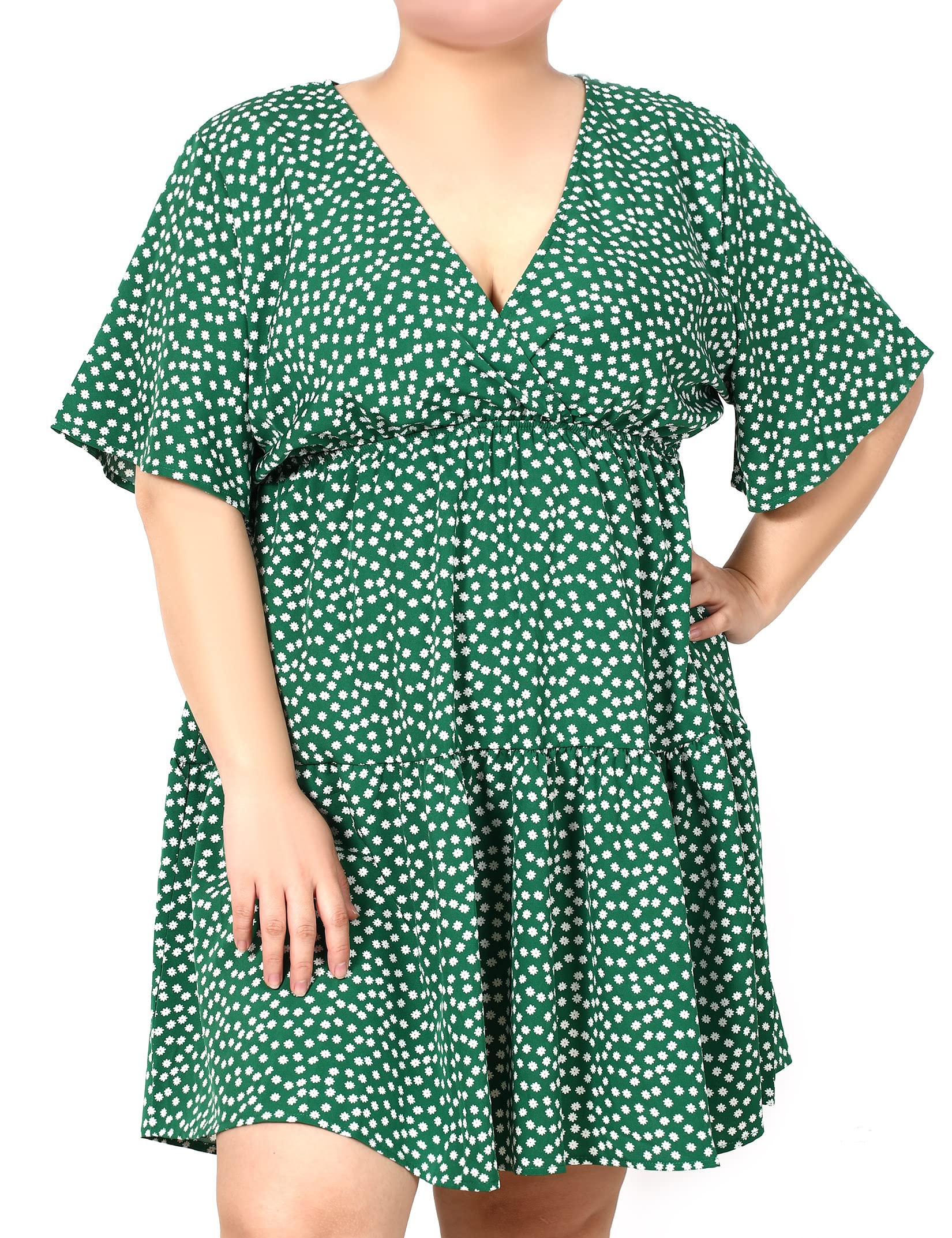 Floral Plus Size Summer Dresses for Women-Green丨Moon