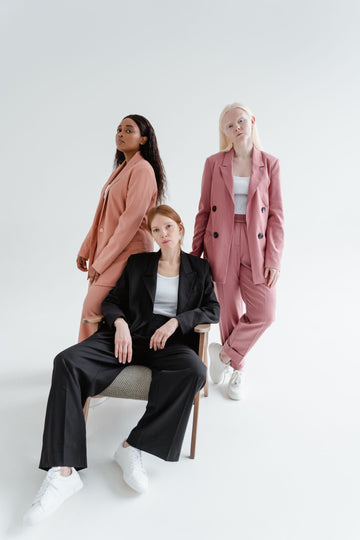 confident plus size women wearing tailored blazers for fall workwear