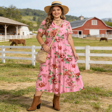 Plus size floral dress