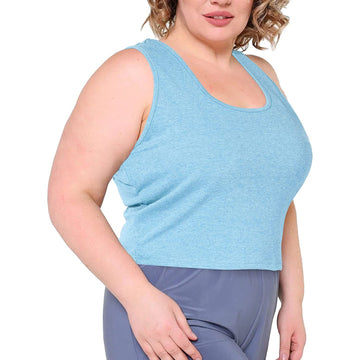 Sleeveless Slick Plus Size Bodysuit for Women