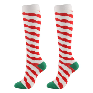 3 Pack Knee High Christmas Compression Socks