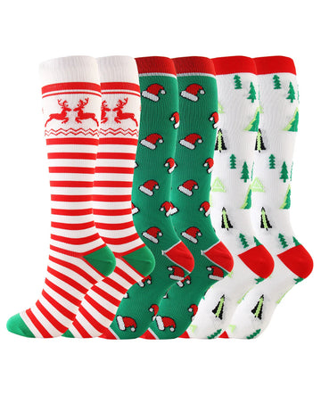 3 Pairs Compression Socks for Christmas