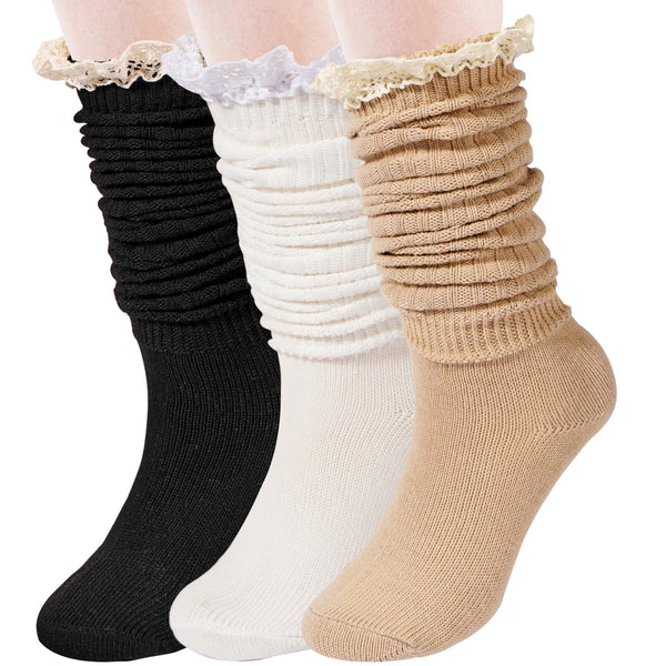 Winterlace Slouch Socken für Damen, 2 Paar, weiche extra lange Scrunch Kniestrümpfe Premium Pack, Weiss/opulenter Garten, Einheitsgröße Winterlace Slouch Socken für Damen, 2 Paar, weiche extra lange Scrunch Kniestrümpfe Premium Pack, Weiss/opulenter Garten, Einheitsgröße