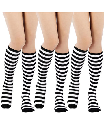 3 Paar Baumwoll-Kniestrümpfe – Schwarz