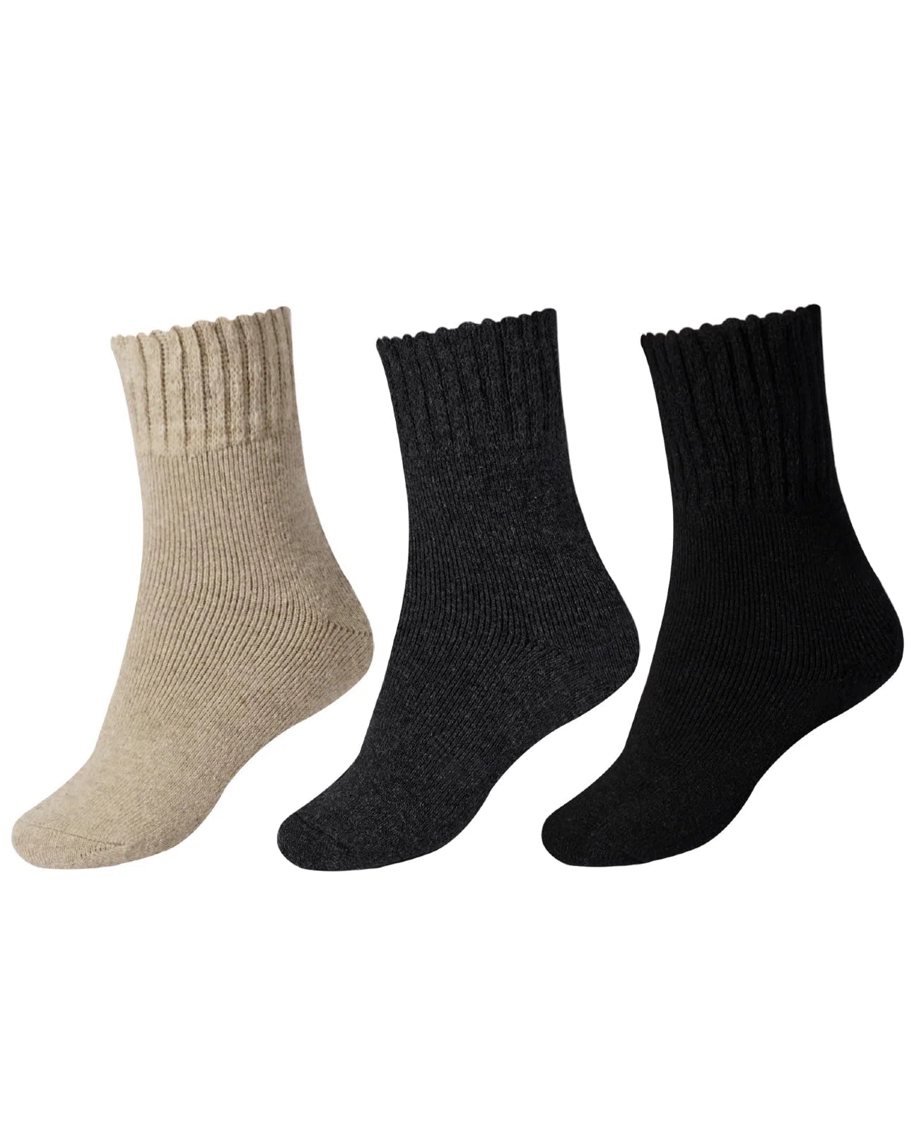 3 Pairs Wool Boot Socks for Women Winter