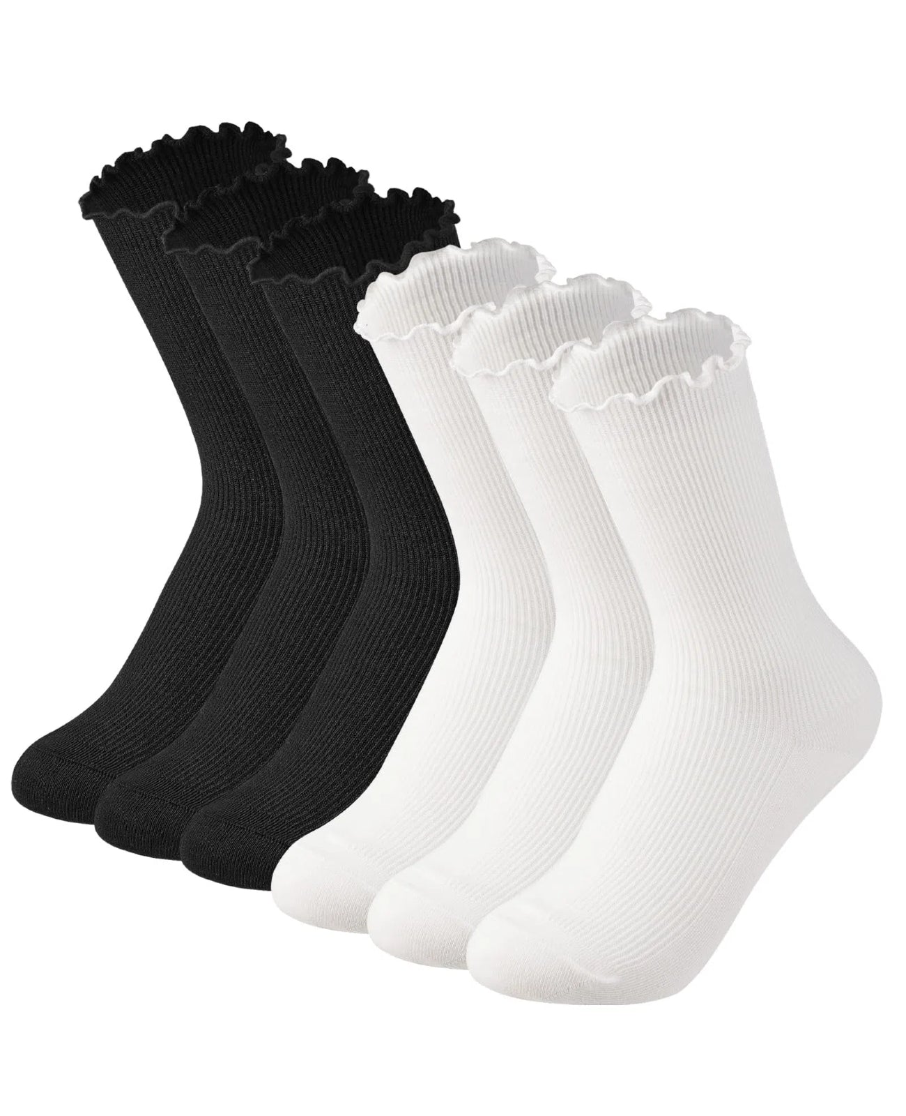 3 paires de chaussettes hautes souples en coton - Noir