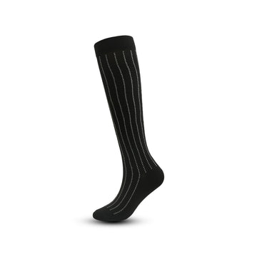 3 paires de chaussettes de compression hautes grande taille pour femmes et hommes - noir, rose, bleu