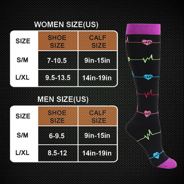 7 Pack Compression Socks for Women Men