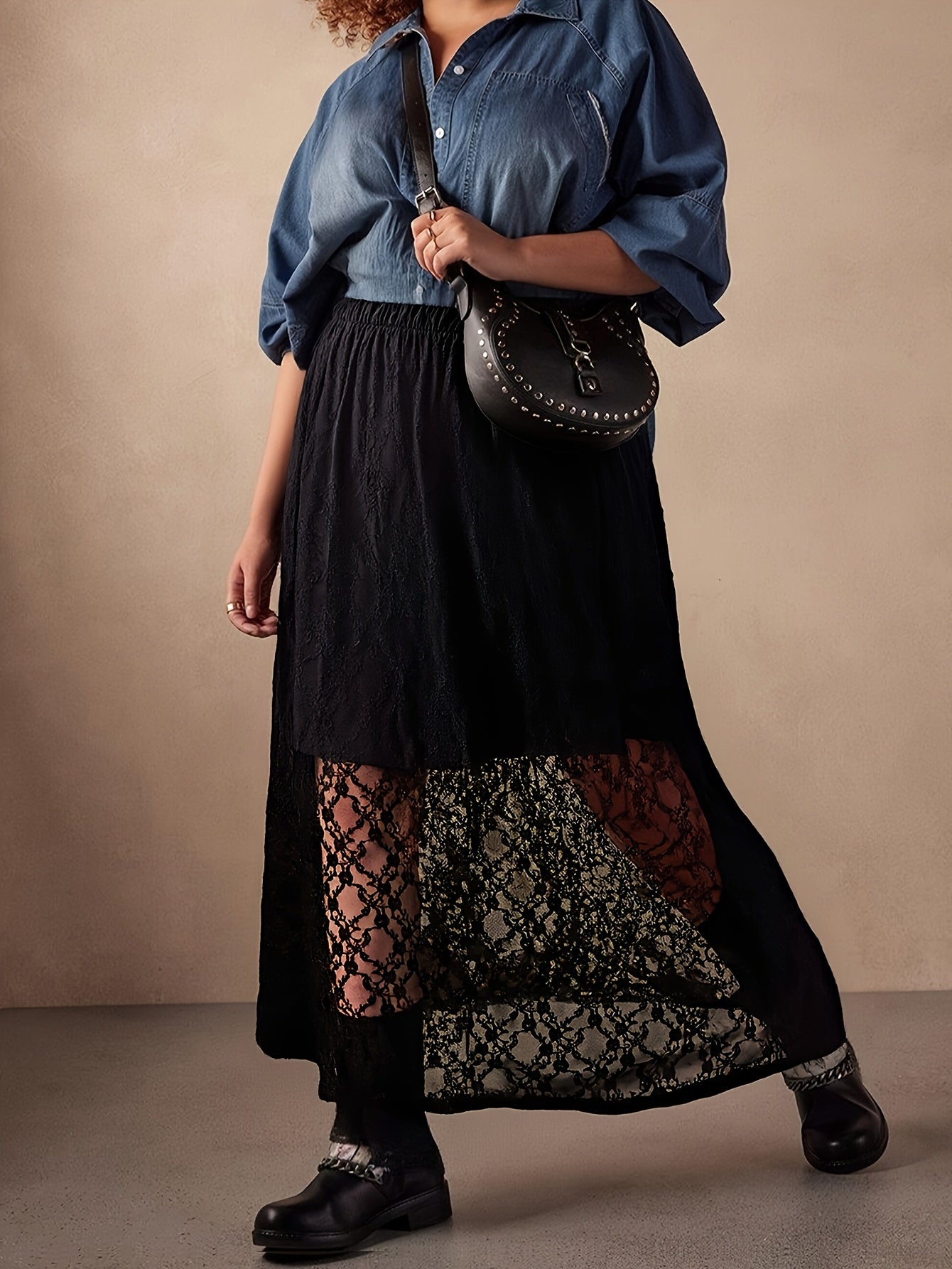 Bulk Black Plus Size Lace Skirt 159 Pcs丨Moon Wood
