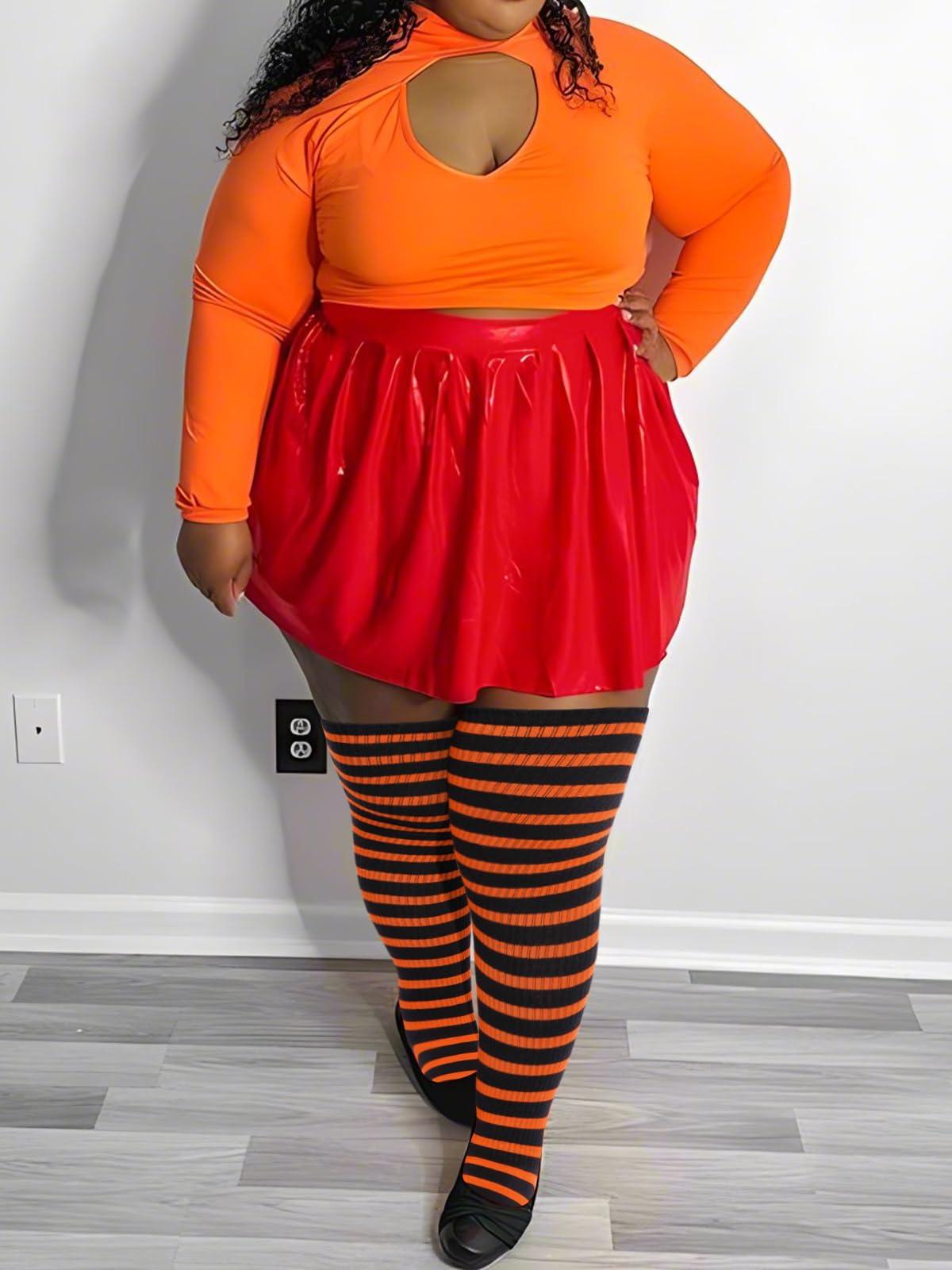 Womens Knit Cotton Over the Knee High Socks Moon Wood