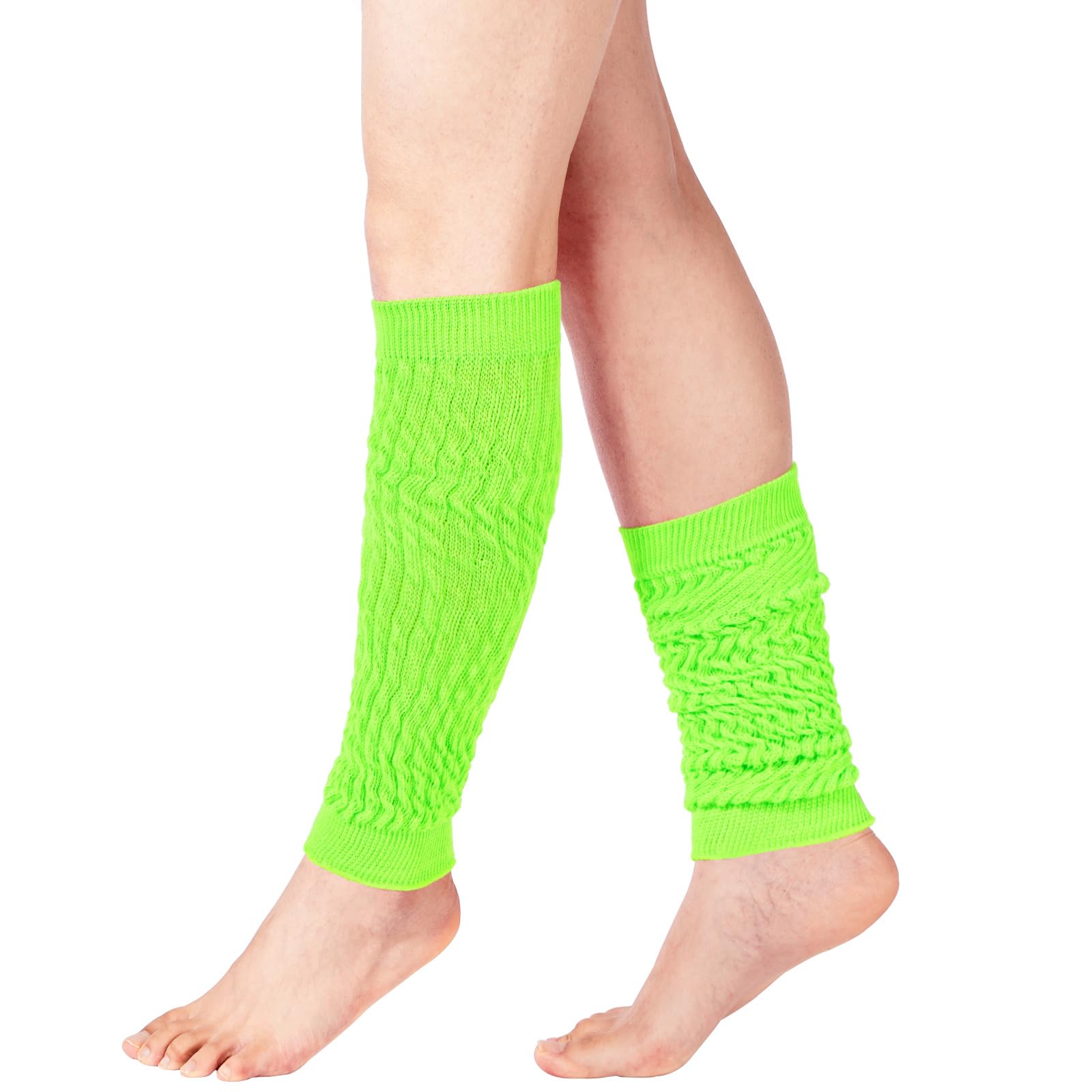 Cotton Slouch Leg Warmers-Green - Moon Wood