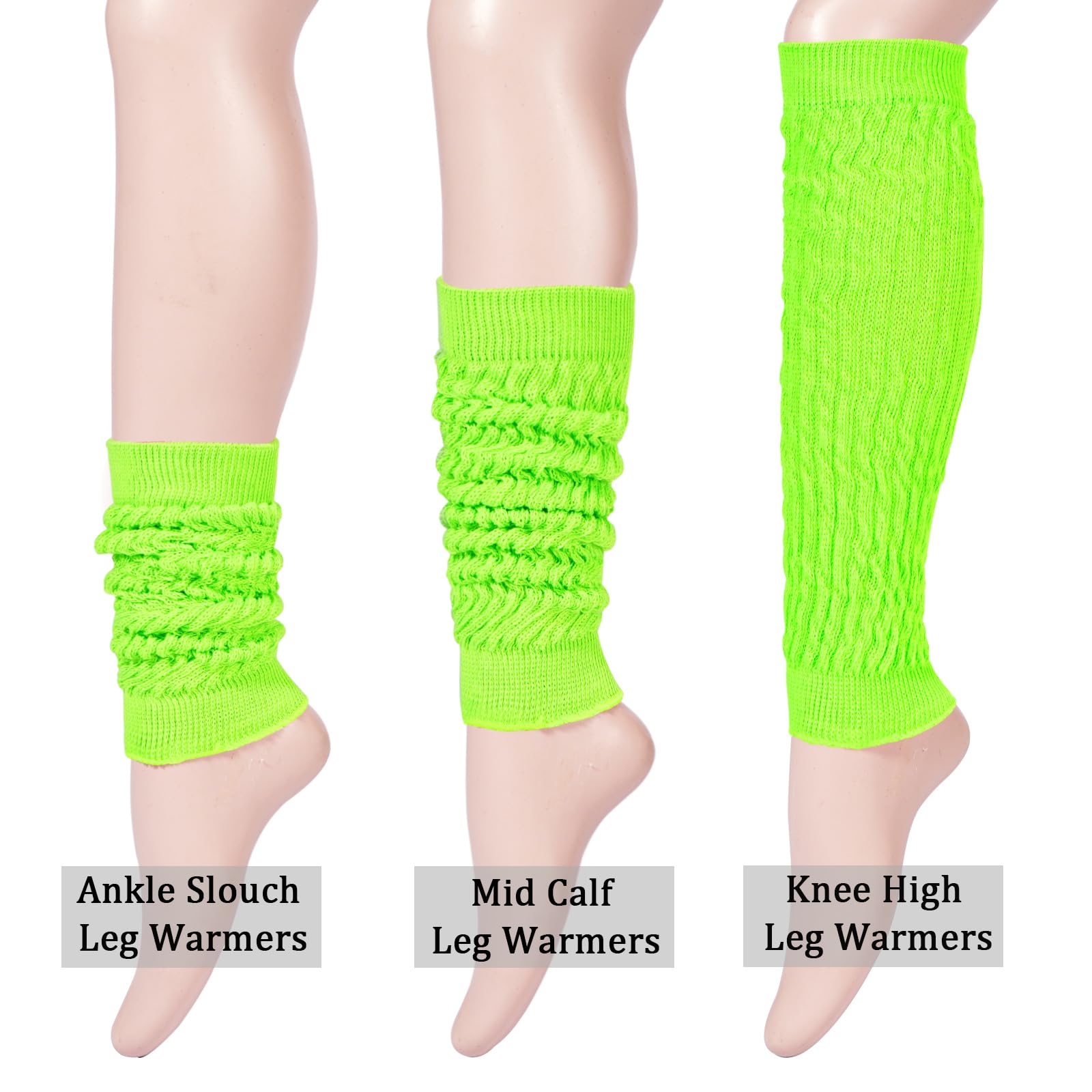 Cotton Slouch Leg Warmers-Green - Moon Wood