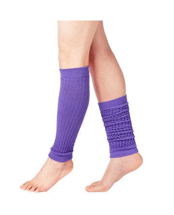 Cotton Slouch Leg Warmers-Purple