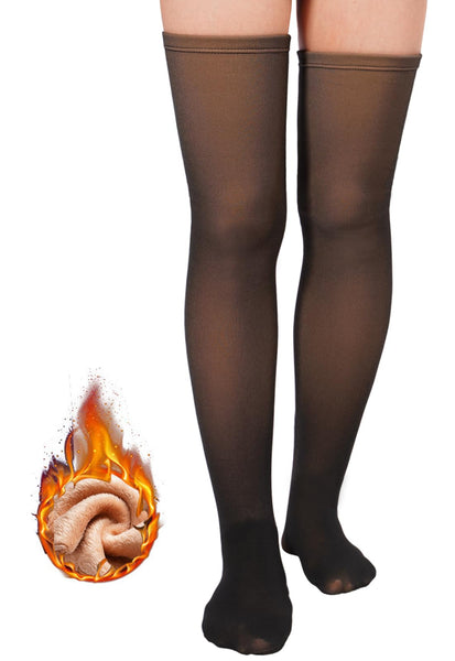 Fleece thigh high socks sales