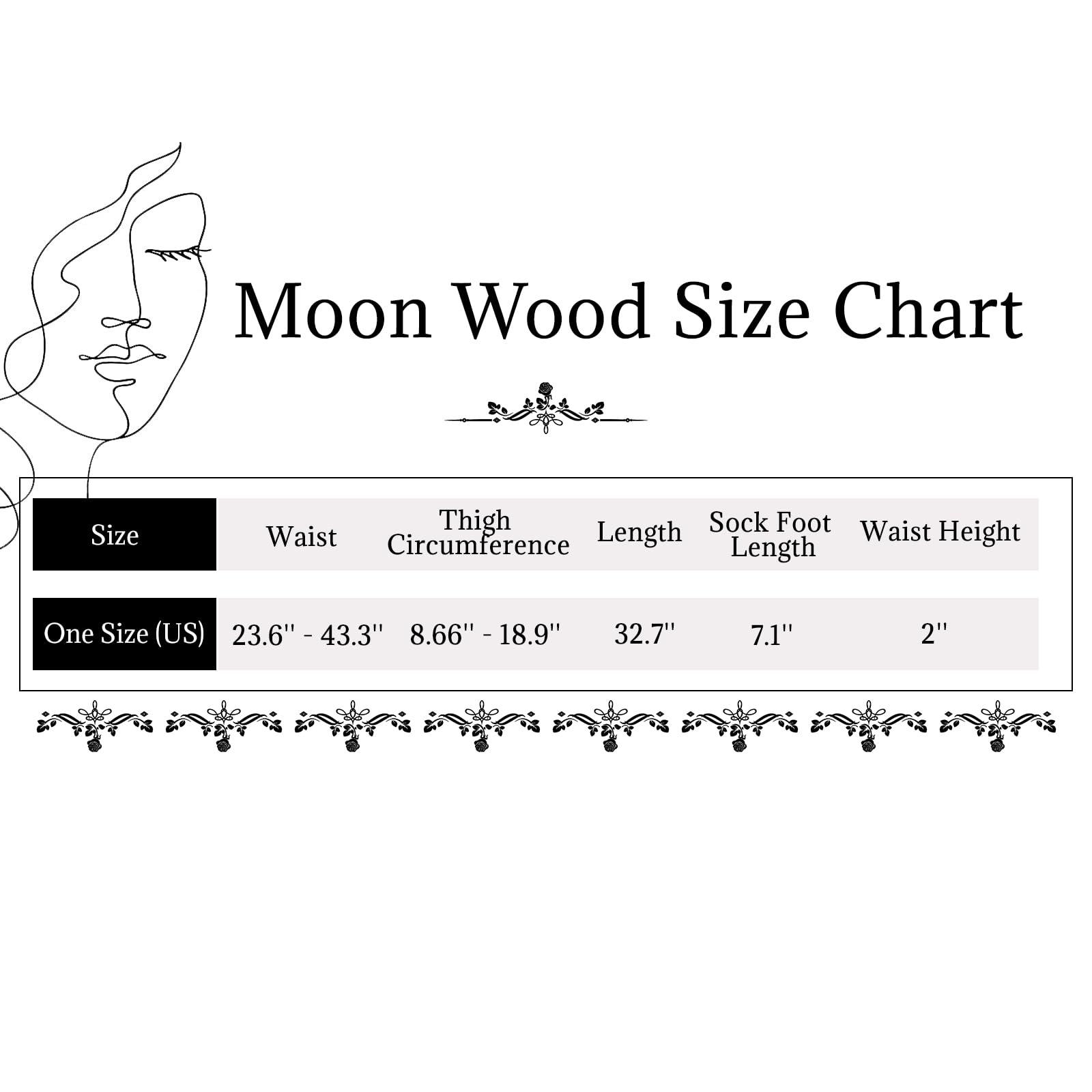 Translucent Fleece Lined Tights for Women - Heart-Moon Wood