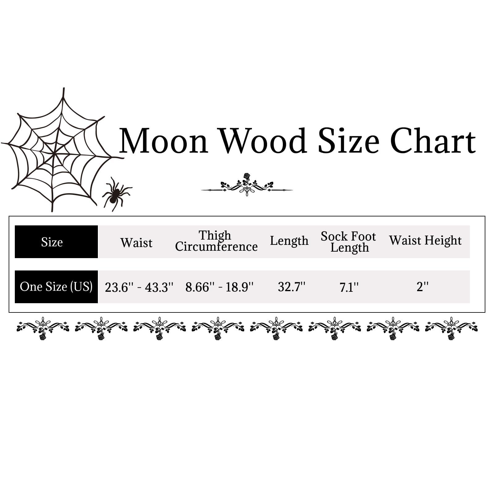 Translucent Fleece Lined Tights for Women - Spider-Moon Wood