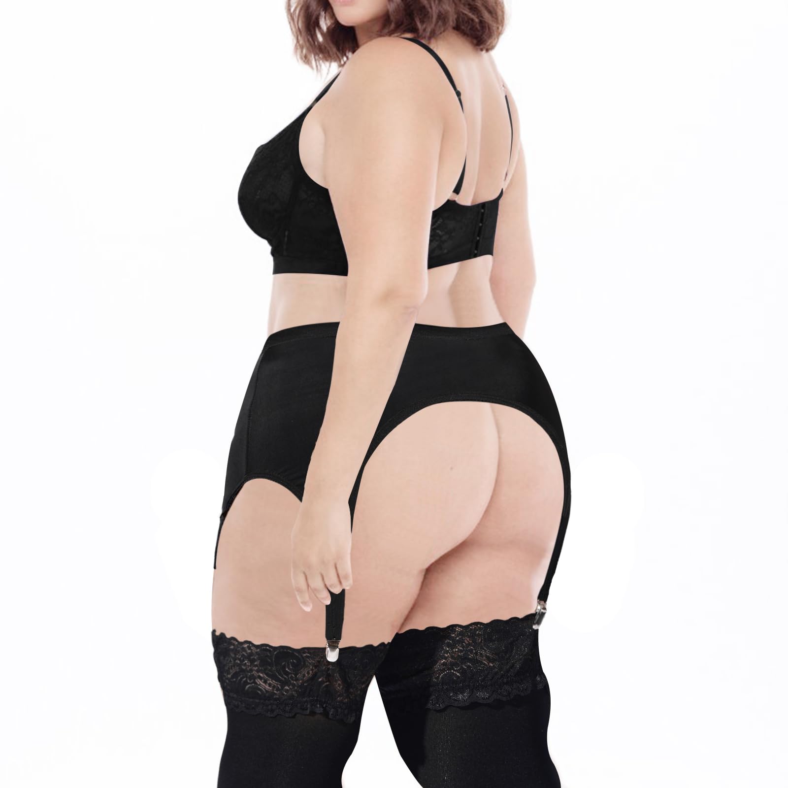Garter Belt Plus Size with 4 Vintage Metal Clips | Moon Wood Garter Belt Plus Size with 4 Vintage Metal Clips | Moon Wood