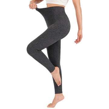 Legging Scrunch Sans Couture Avec Dos En V - Noir