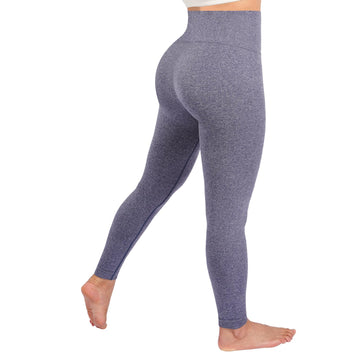 Nahtlose Scrunch Butt Lifting V-Rücken-Leggings – Schwarz