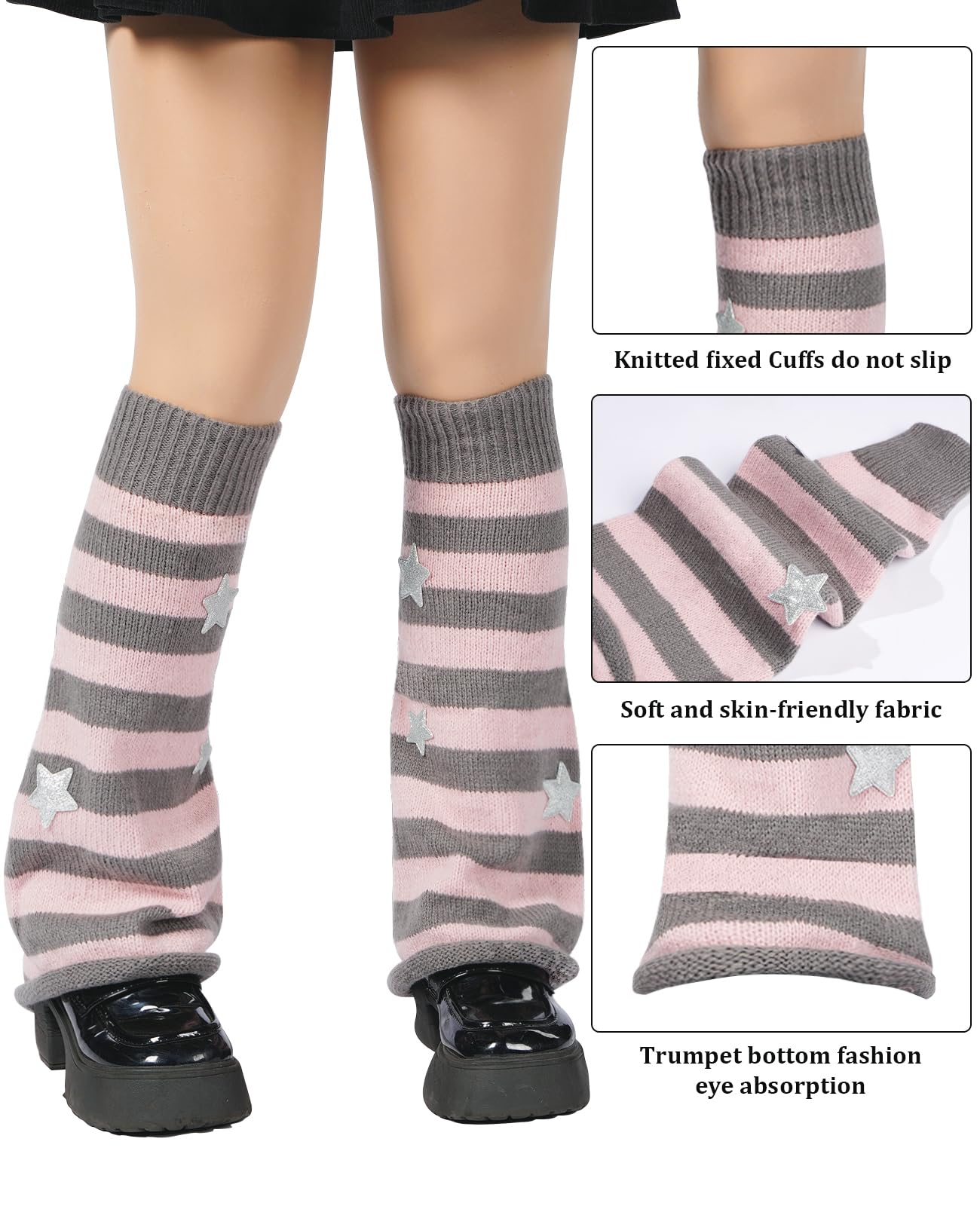 Jambières (Leg Warmers) Pour Femmes - Style Années 80/Y2K, Tricot Côtelé, Sans Pieds, Longueur Mi-cuisse, Pour Danse, Fitness Ou Mode Décontractée