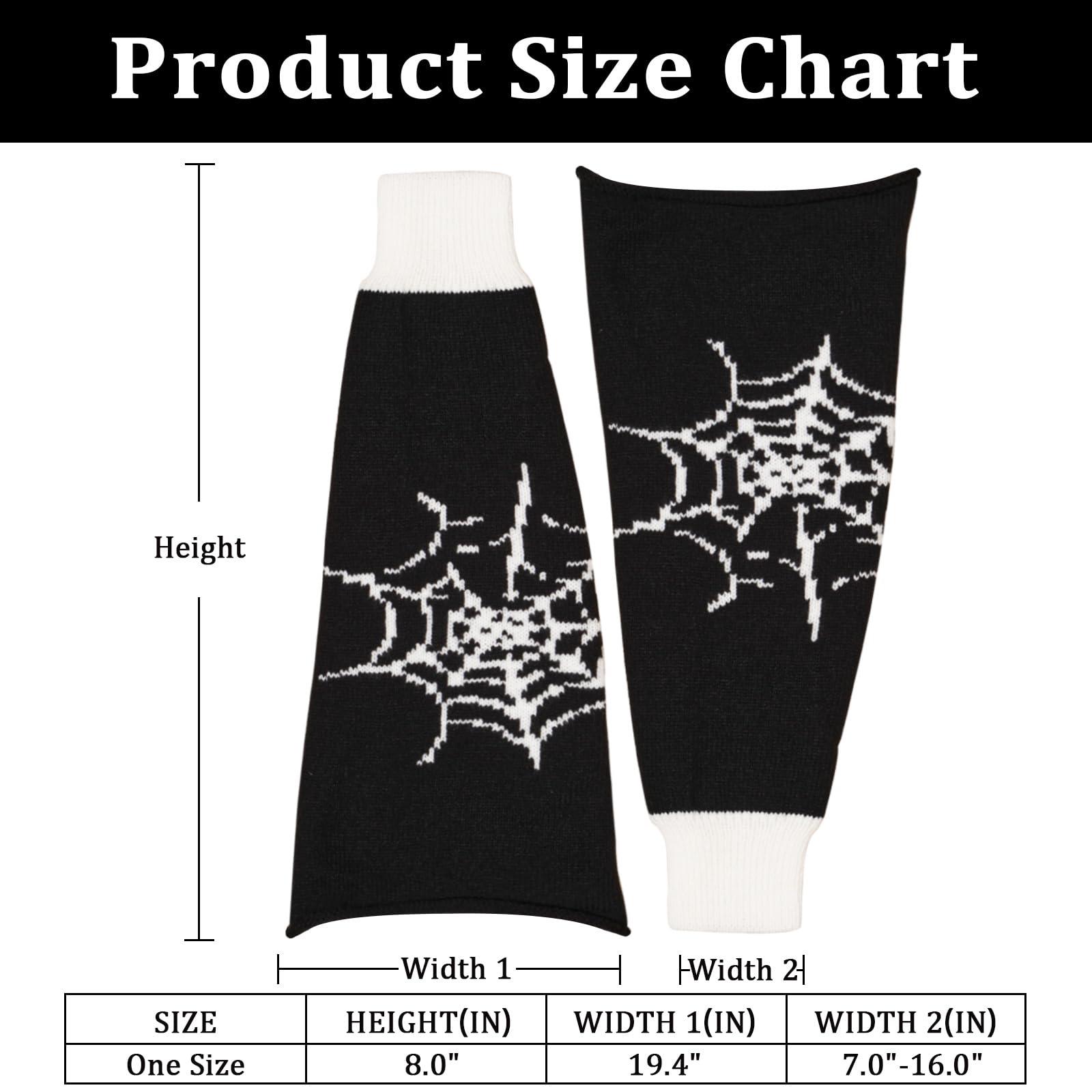 Leg Warmers for Women Knitted Goth Lolita - Spider-Moon Wood