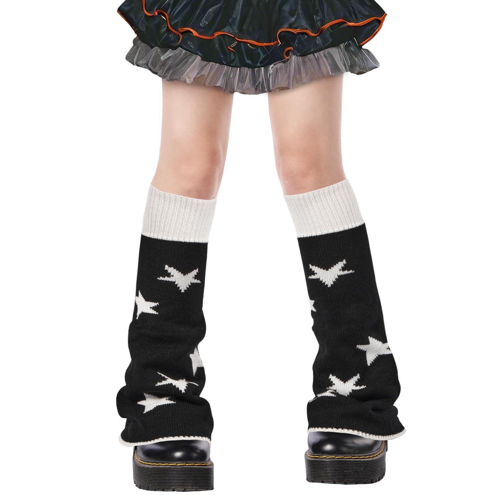 Leg Warmers for Women Knitted Goth Lolita - Star-Moon Wood