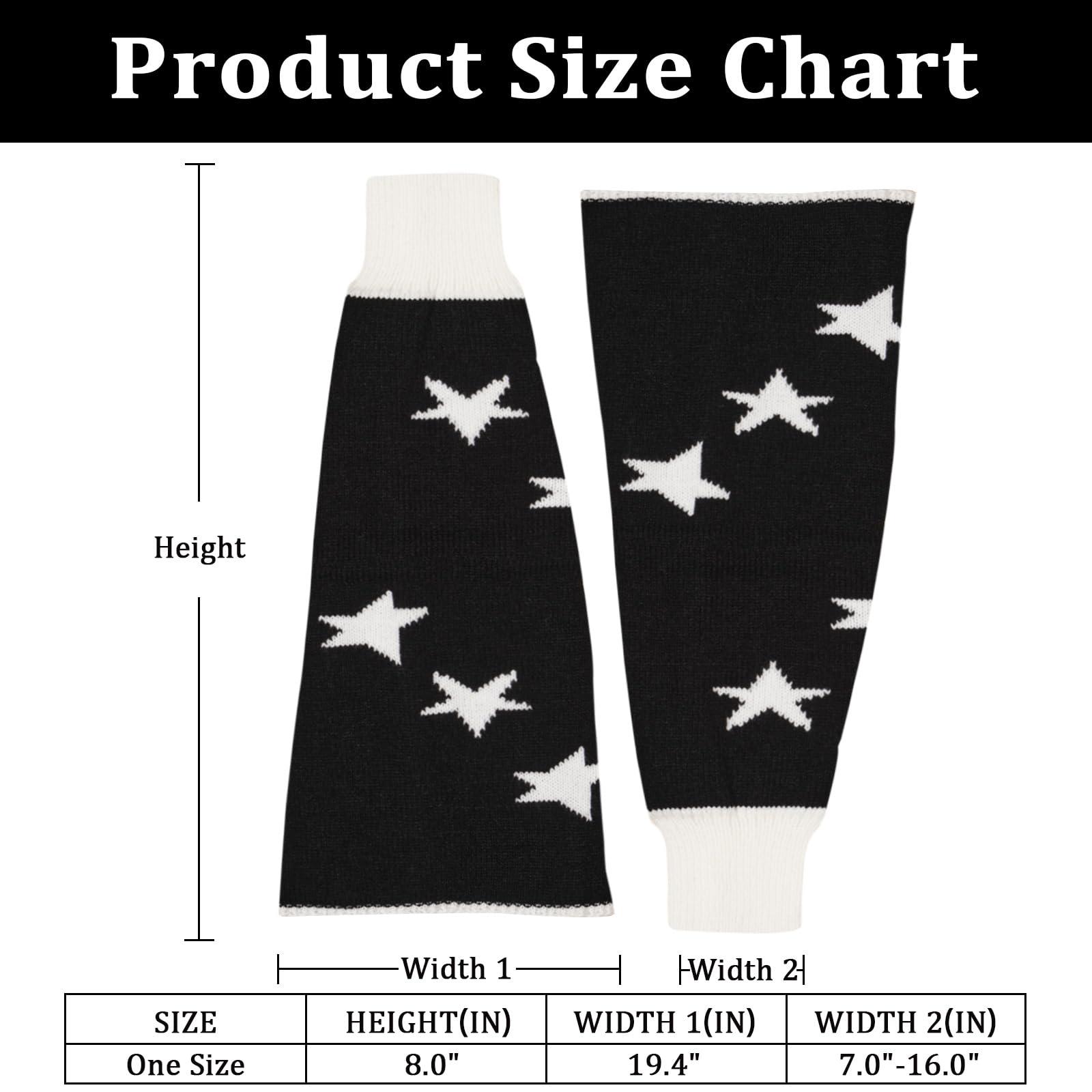 Leg Warmers for Women Knitted Goth Lolita - Star-Moon Wood