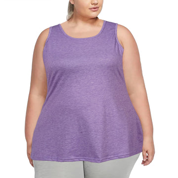 Plus Size Tank Tops for Women Sleeveless T-Shirts Loose-Purple