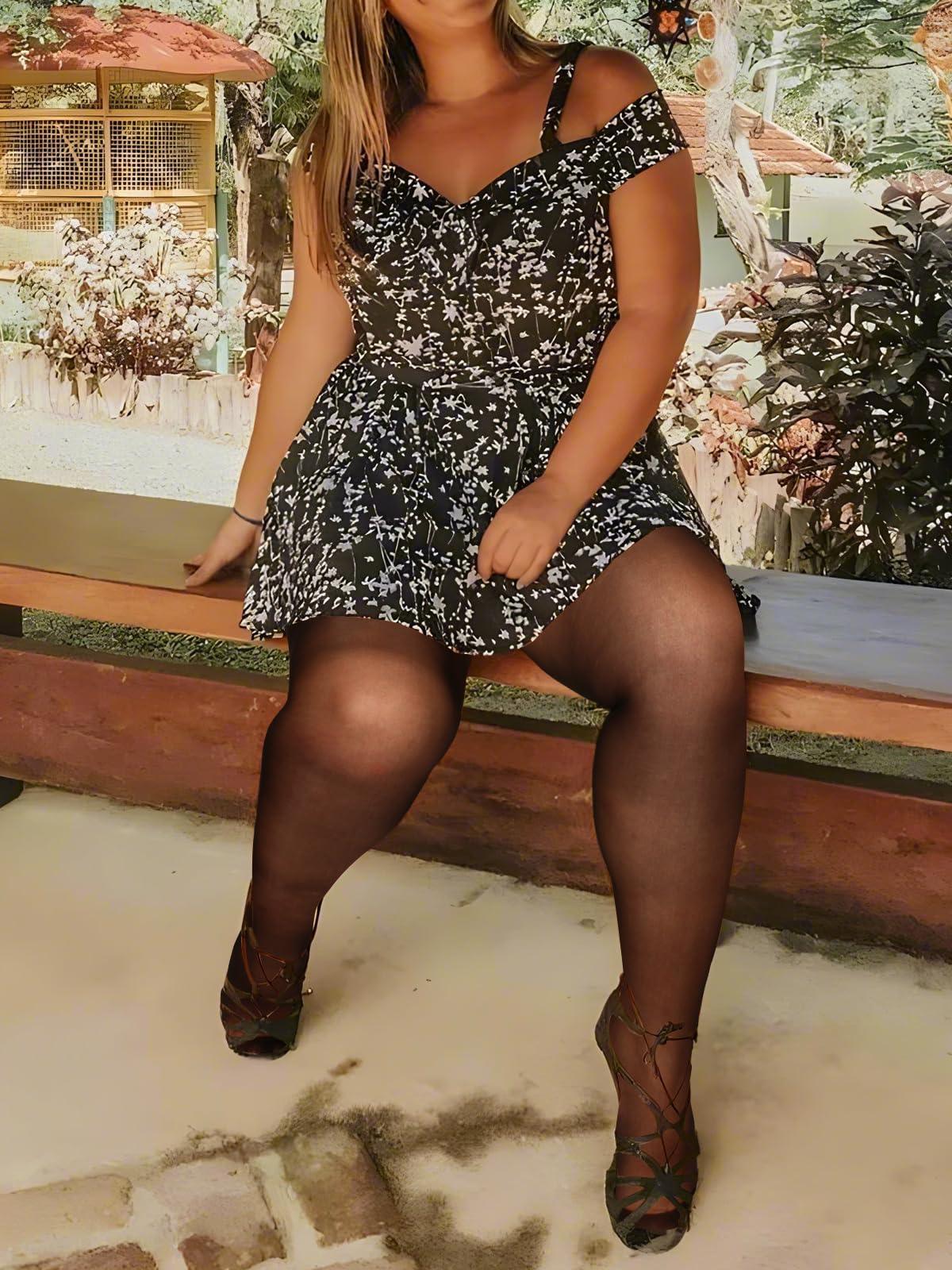 Plus size sheer black tights best sale