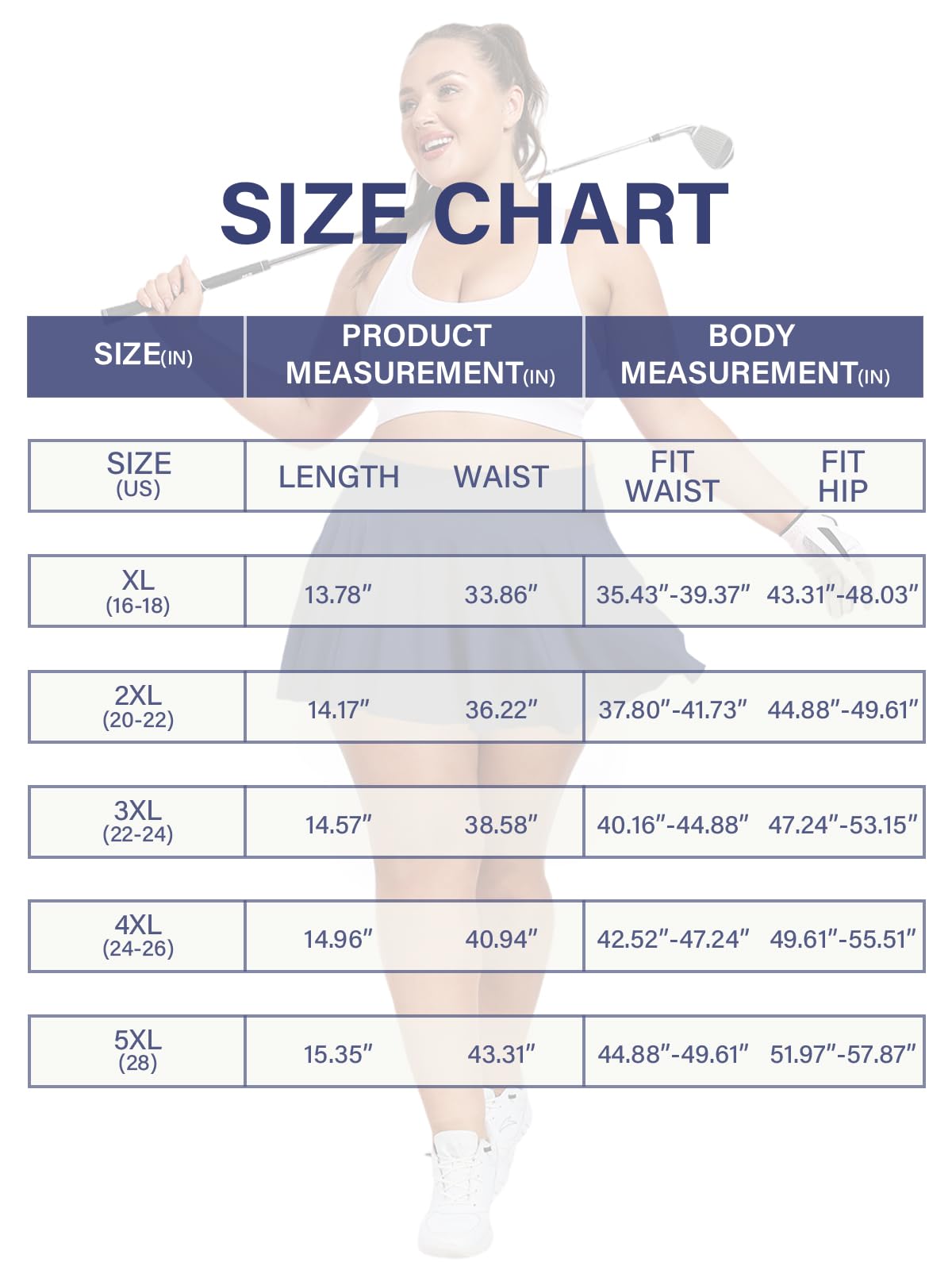 Plus Size Athletic Tennis Skirt - Navy-Moon Wood