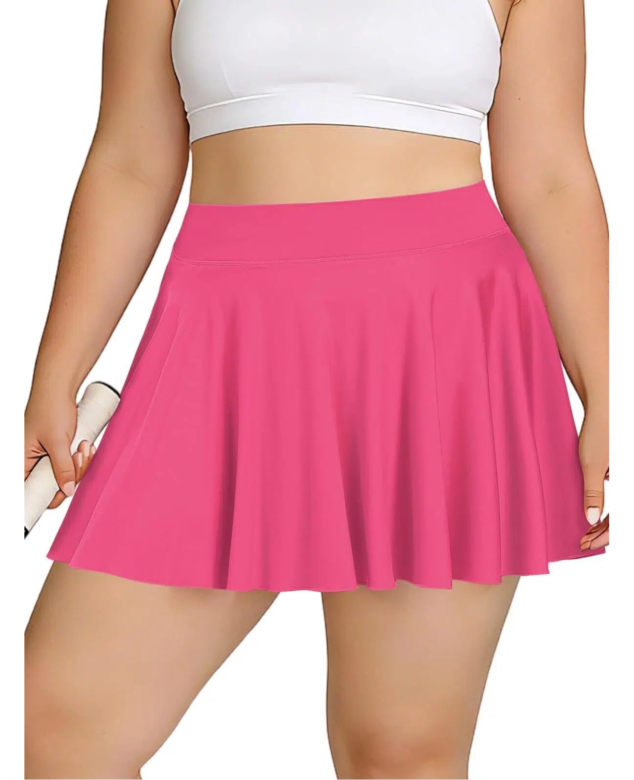 Plus Size Athletic Tennis Skirt - Rose-Moon Wood