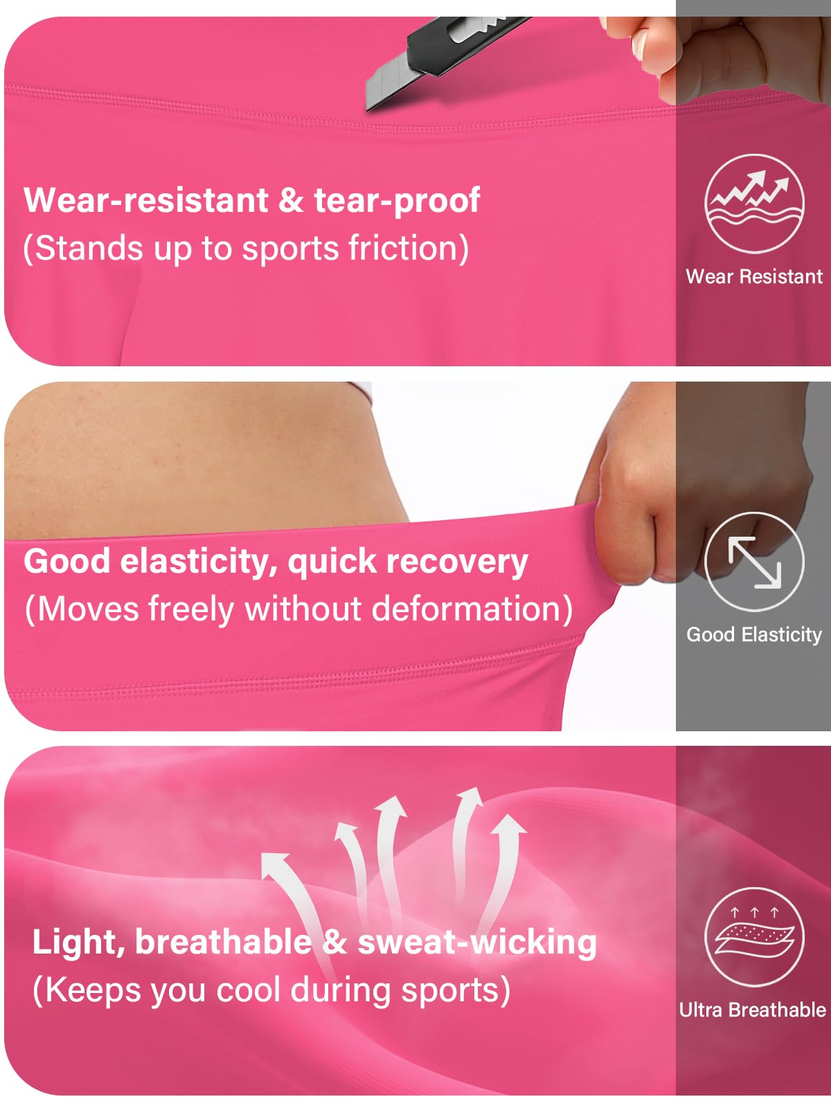 Plus Size Athletic Tennis Skirt - Rose-Moon Wood