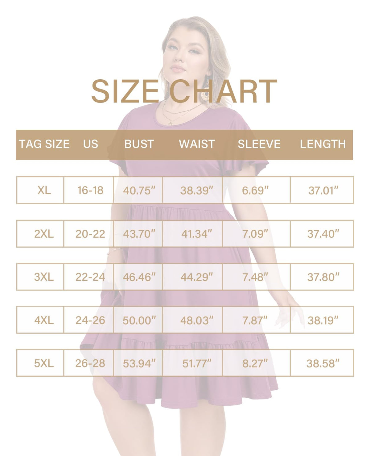 Simplee Plus Size Guide Plus Size Casual Midi Dress with Pockets - Plum | Moon Wood
