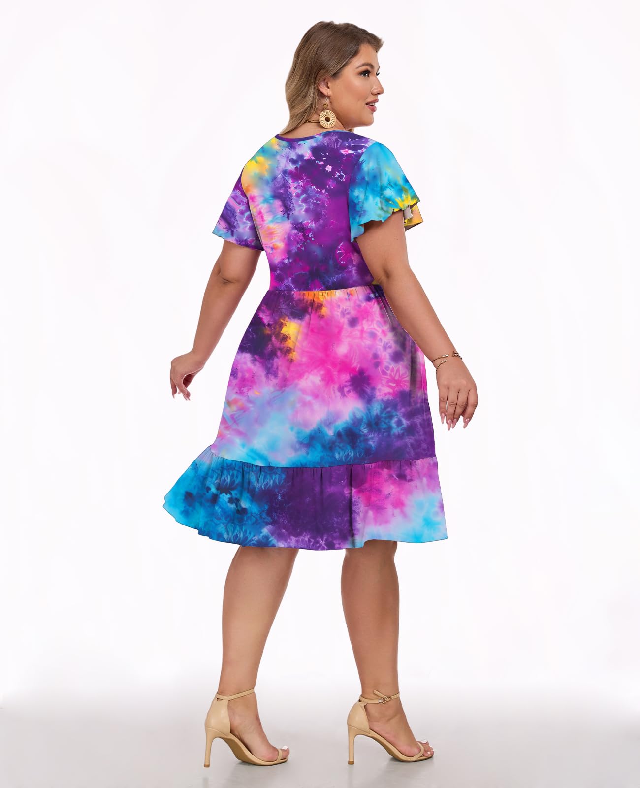 Plus Size Casual Midi Dress with Pockets Plus Size Casual Midi Dress with Pockets