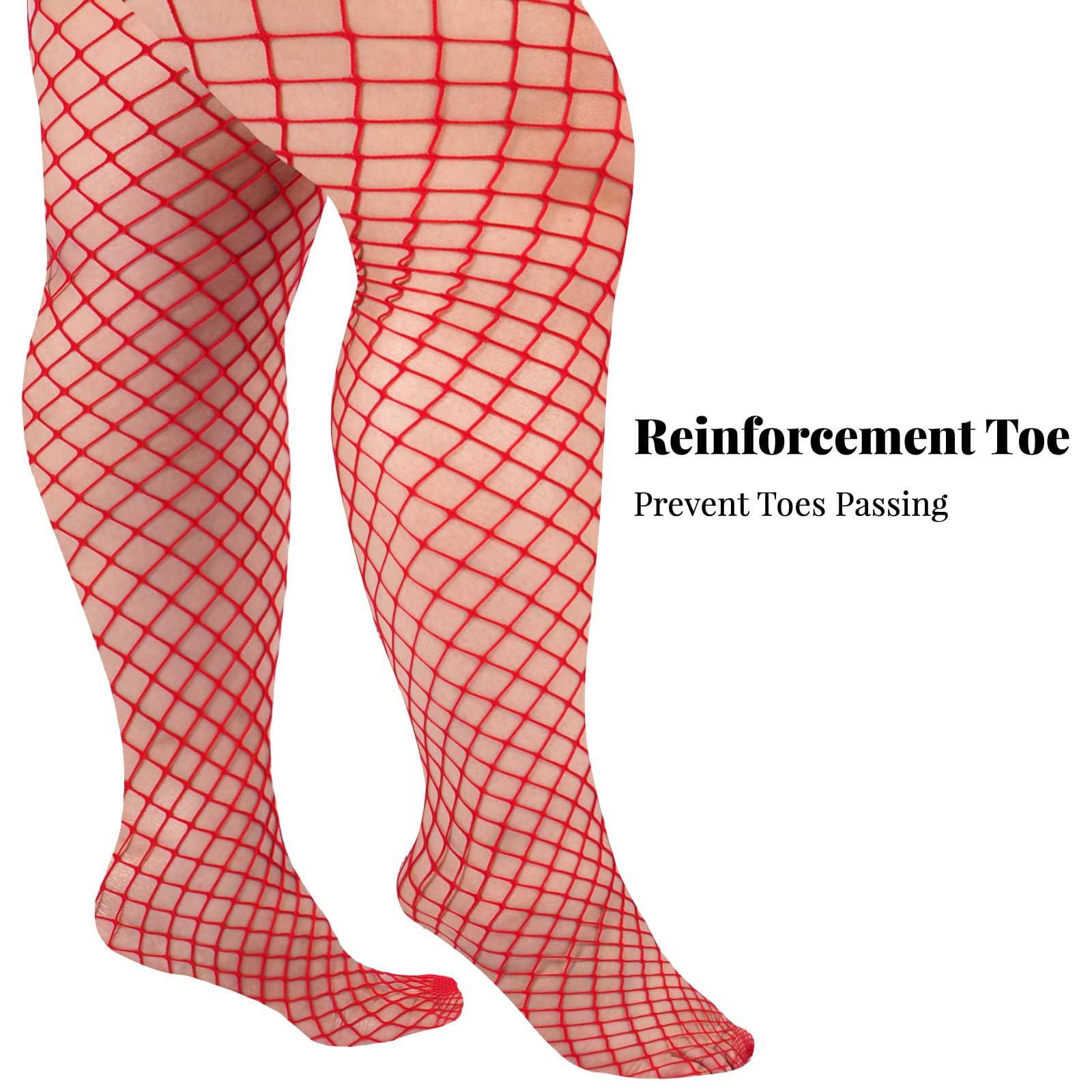 Plus Size Lace Top Fishnet Thigh High Stockings - Sexy Snake