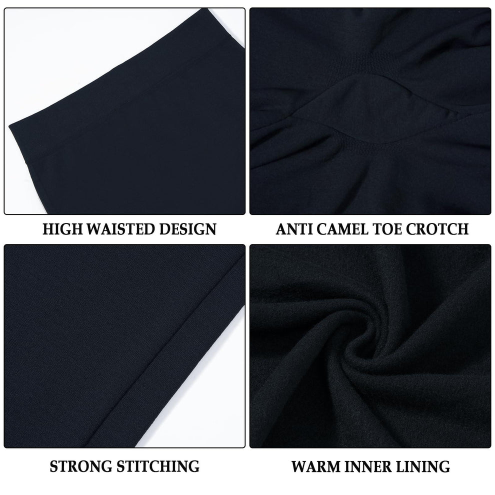 Fleece Lined Leggings Women Stretchy High Waisted Plus Size Comfy Soft Activewear Gym Workout Yoga Pants Brown L