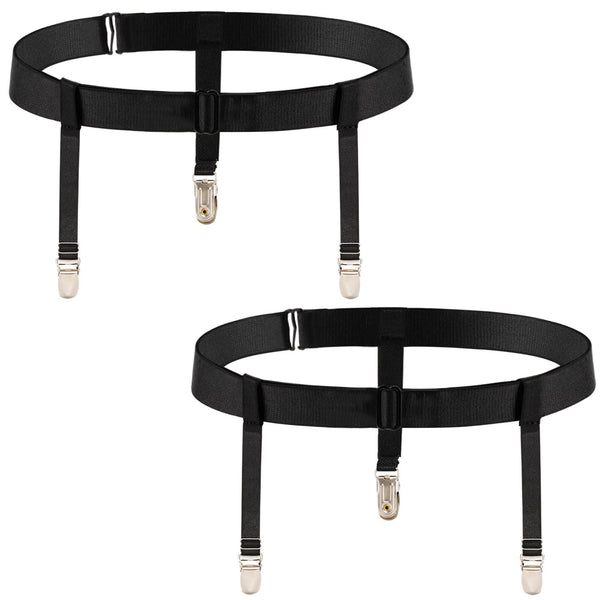 Plus Size High Elastic Thigh Garter Belts-Black丨Moon Wood