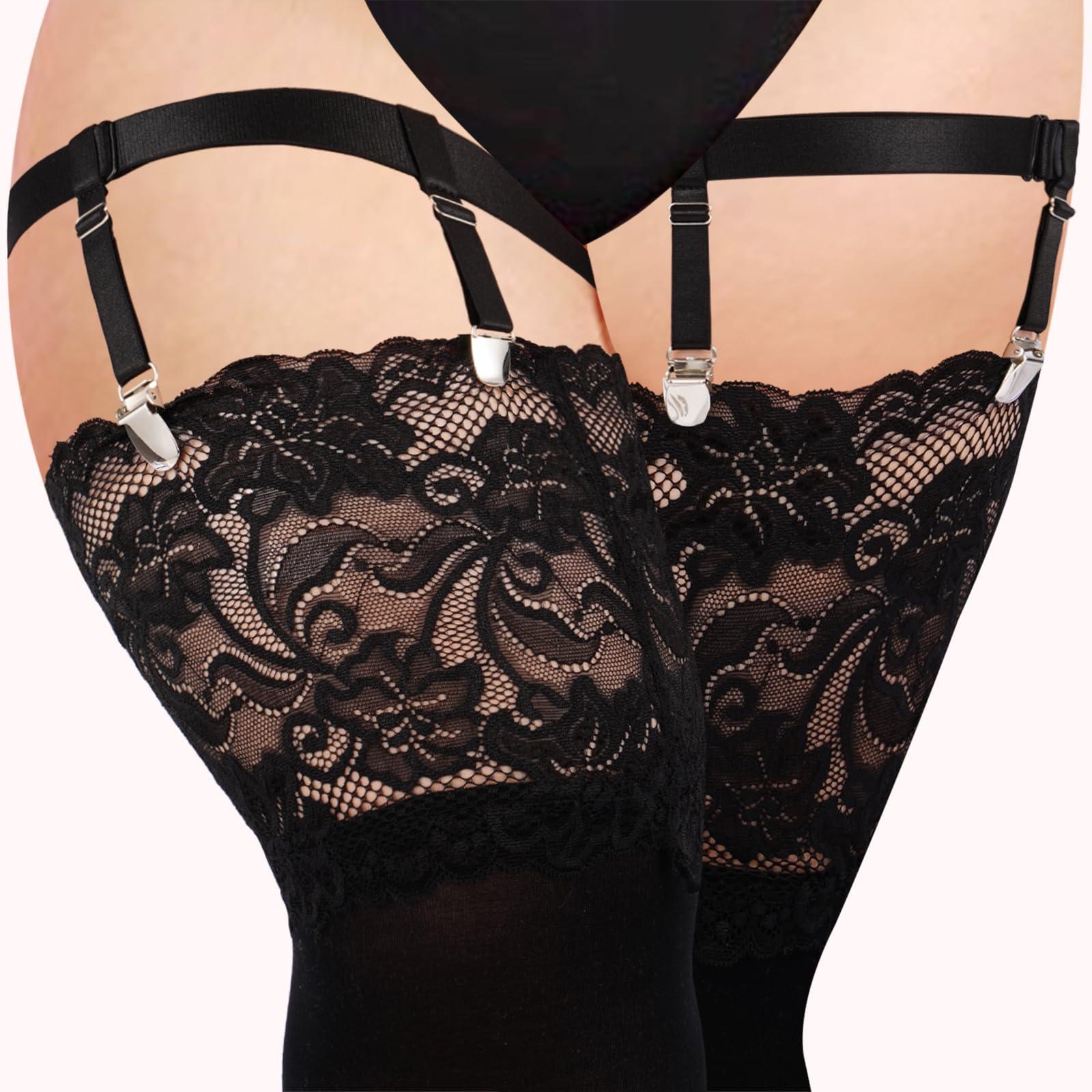 Plus Size High Elastic Thigh Garter Belts-BlackMoon Wood Plus Size High Elastic Thigh Garter Belts-BlackMoon Wood