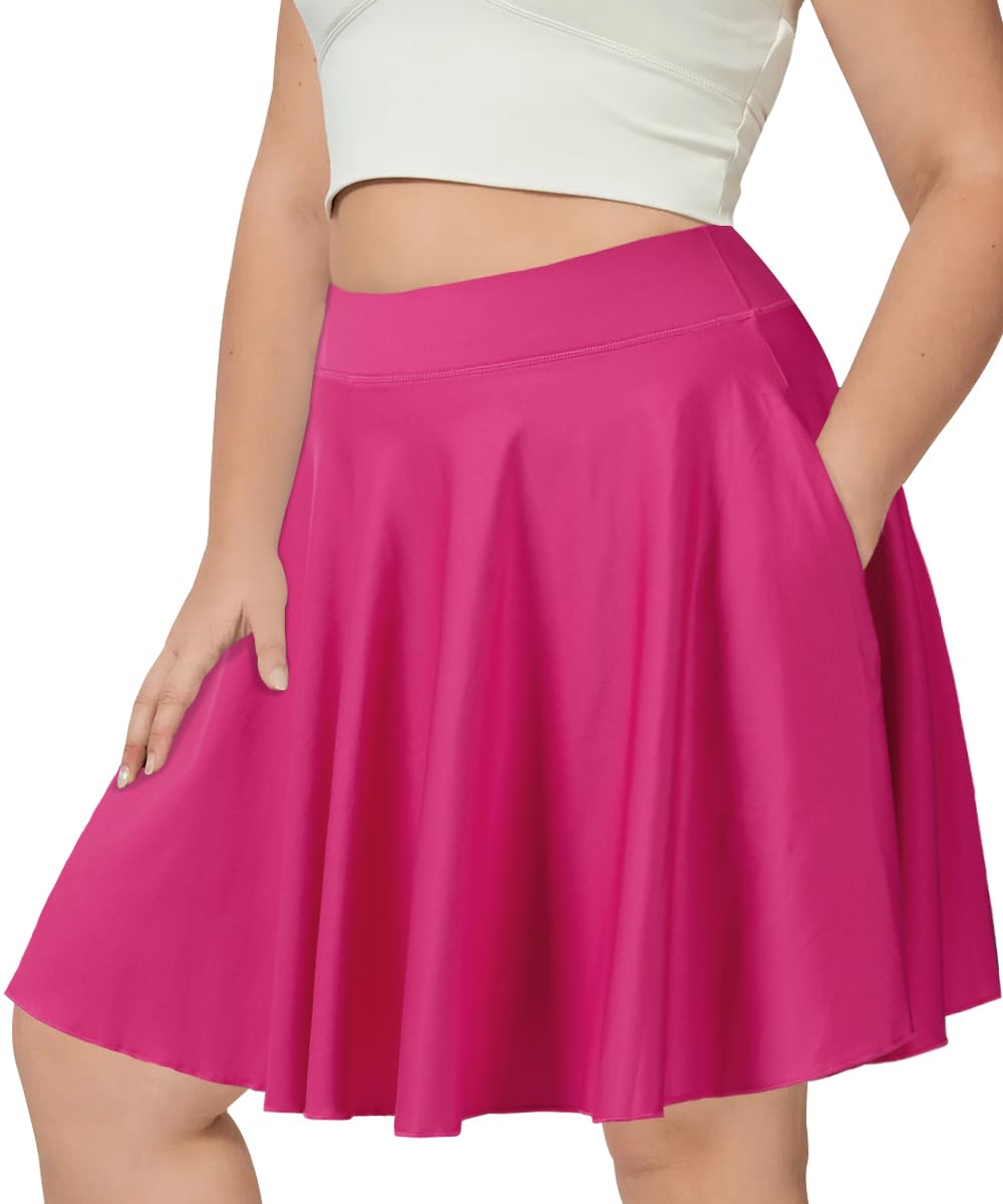 Plus Size Knee Length Skirts High Waisted - Rose-Moon Wood