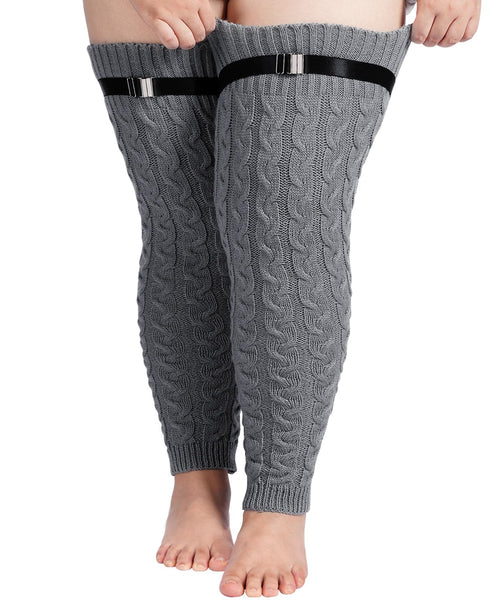 Plus-Size-Leg-Warmers-Cable-