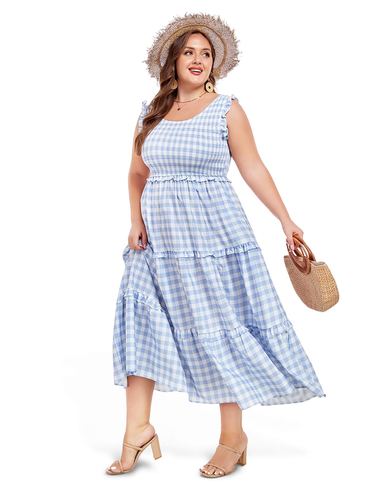plus size maxi dress pattern Final Sale Plus Size Spaghetti Strap Maxi Dress in Navy with White Pol