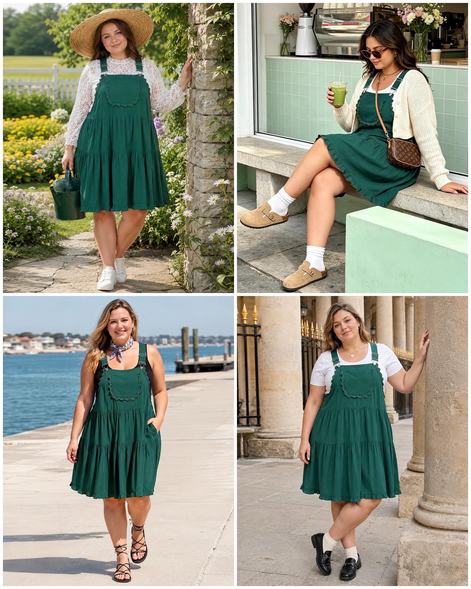 light green overall dress Sage Corduroy Dress