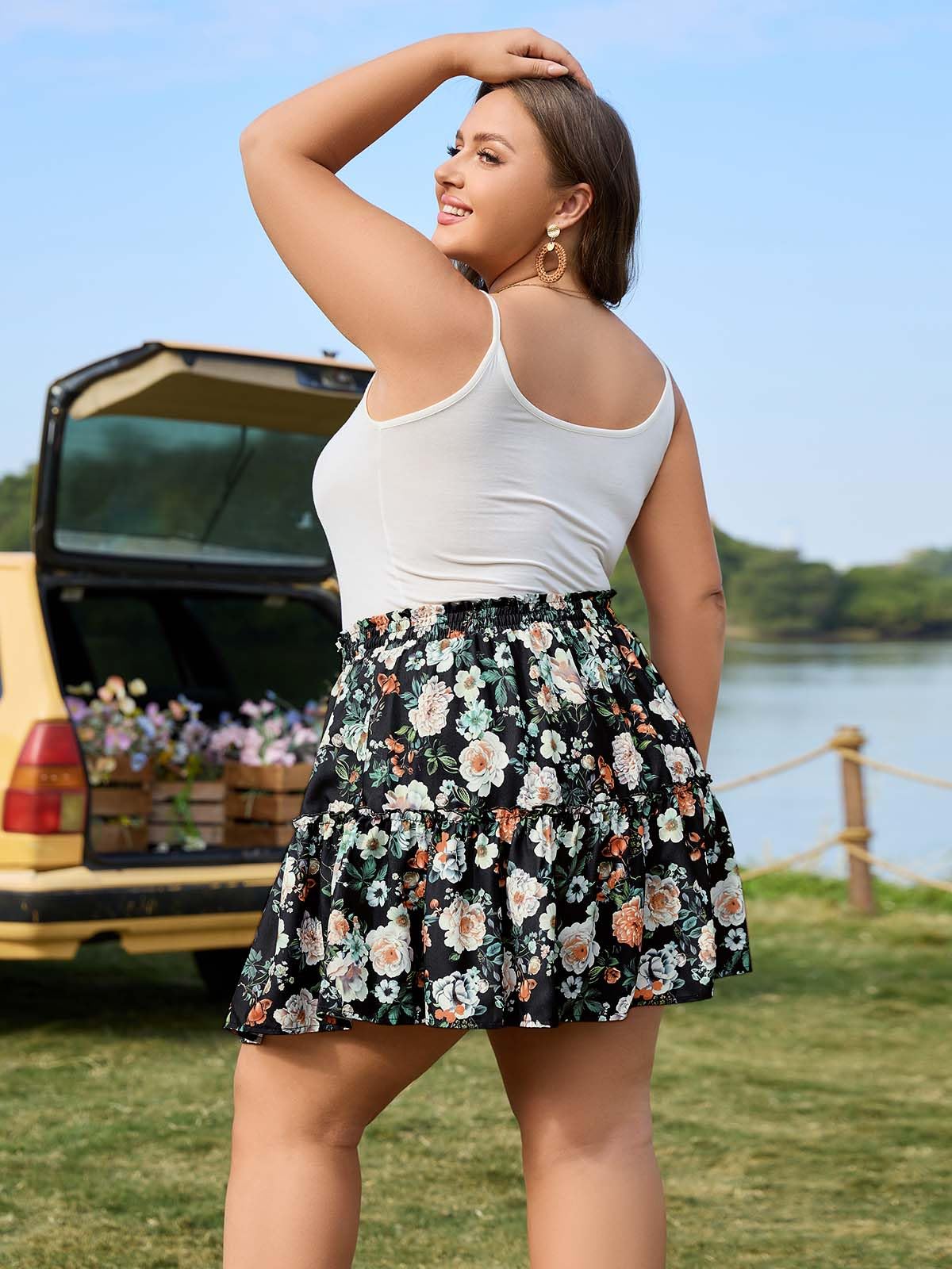 Ruffle Skirt Plus Size Skirts Malaysia Plus Size Summer High