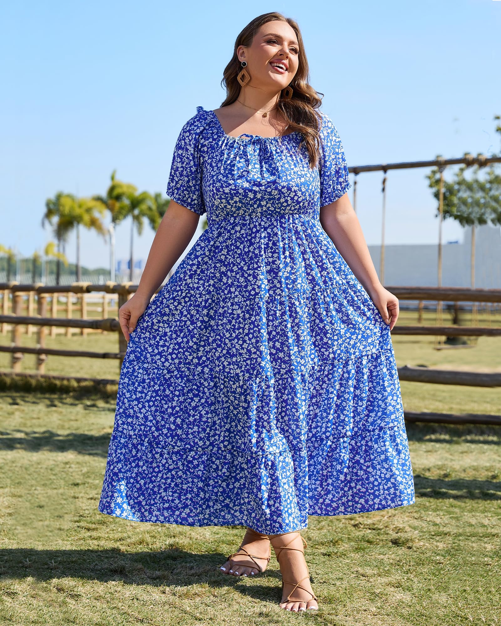 plus size layered maxi dress Final Sale Plus Size Tiered Maxi Dress in Bronze Rust