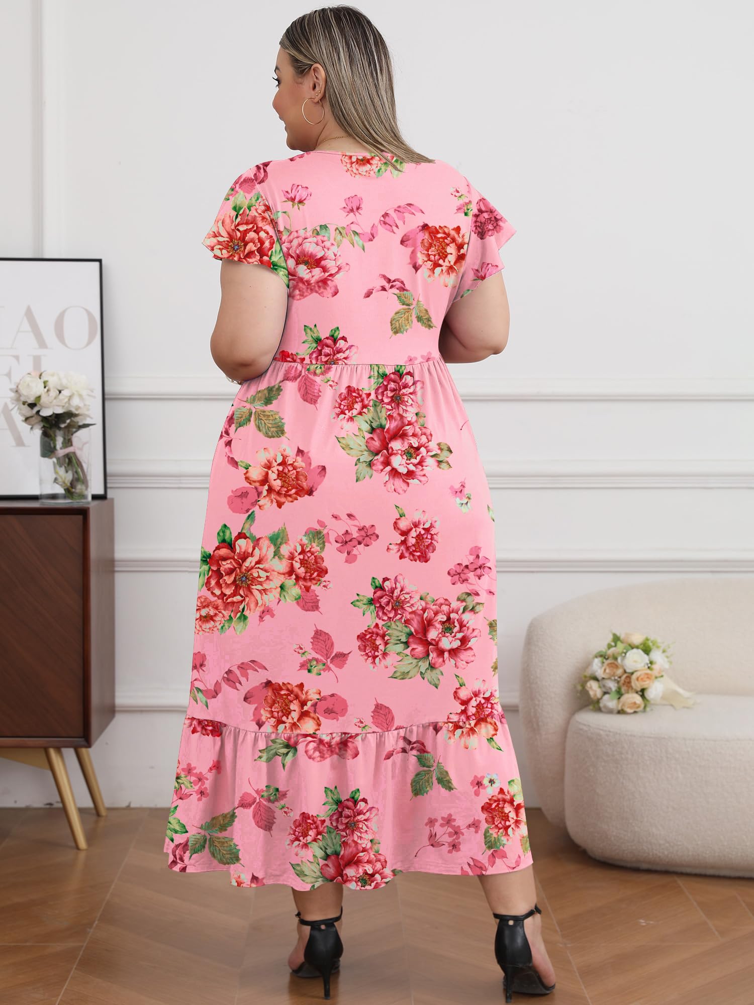 Plus Size Summer Dress Crew Neck Ruffle丨Moon Wood Plus Size Summer Dress Crew Neck Ruffle丨Moon Wood