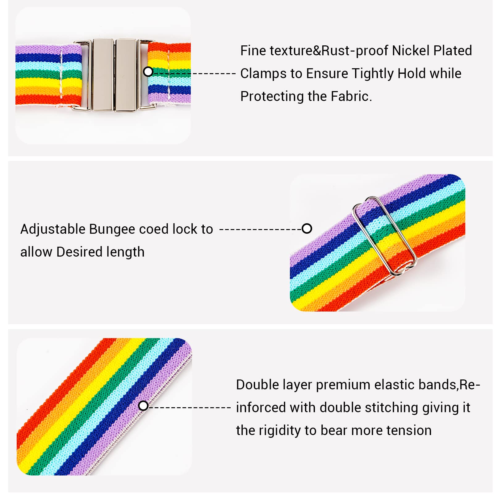 Plus Size Thigh Garter Belt-Rainbow Plus Size Thigh Garter Belt-Rainbow