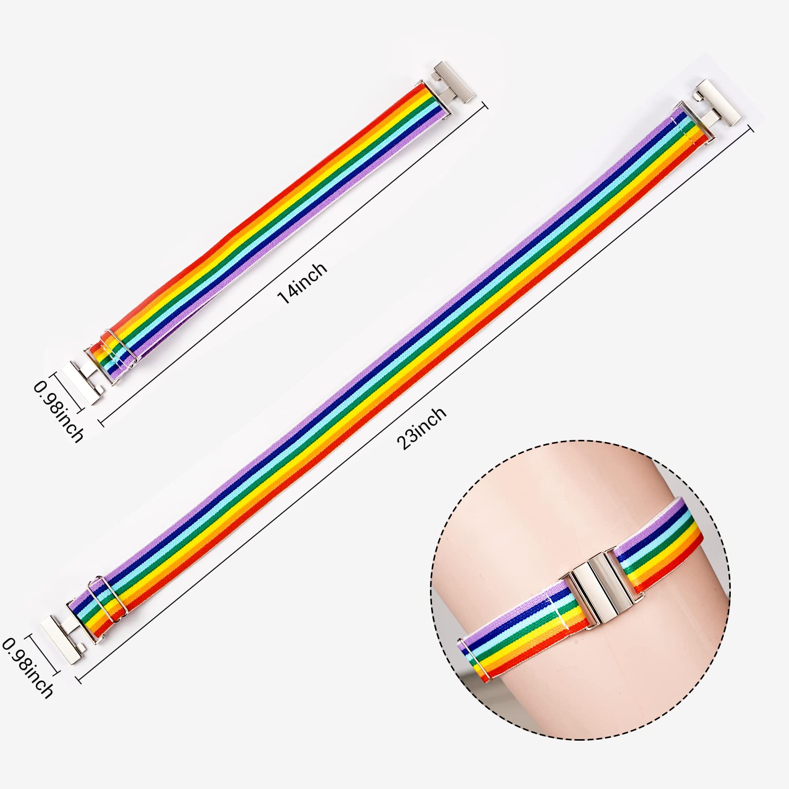 Plus Size Thigh Garter Belt-Rainbow Plus Size Thigh Garter Belt-Rainbow